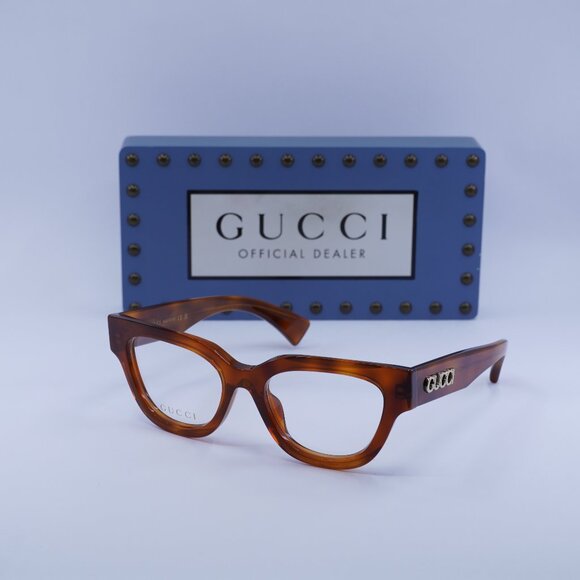 Gucci GG1837O 002 Cat Eye Eyeglasses - Havana 51mm - Picture 1 of 11